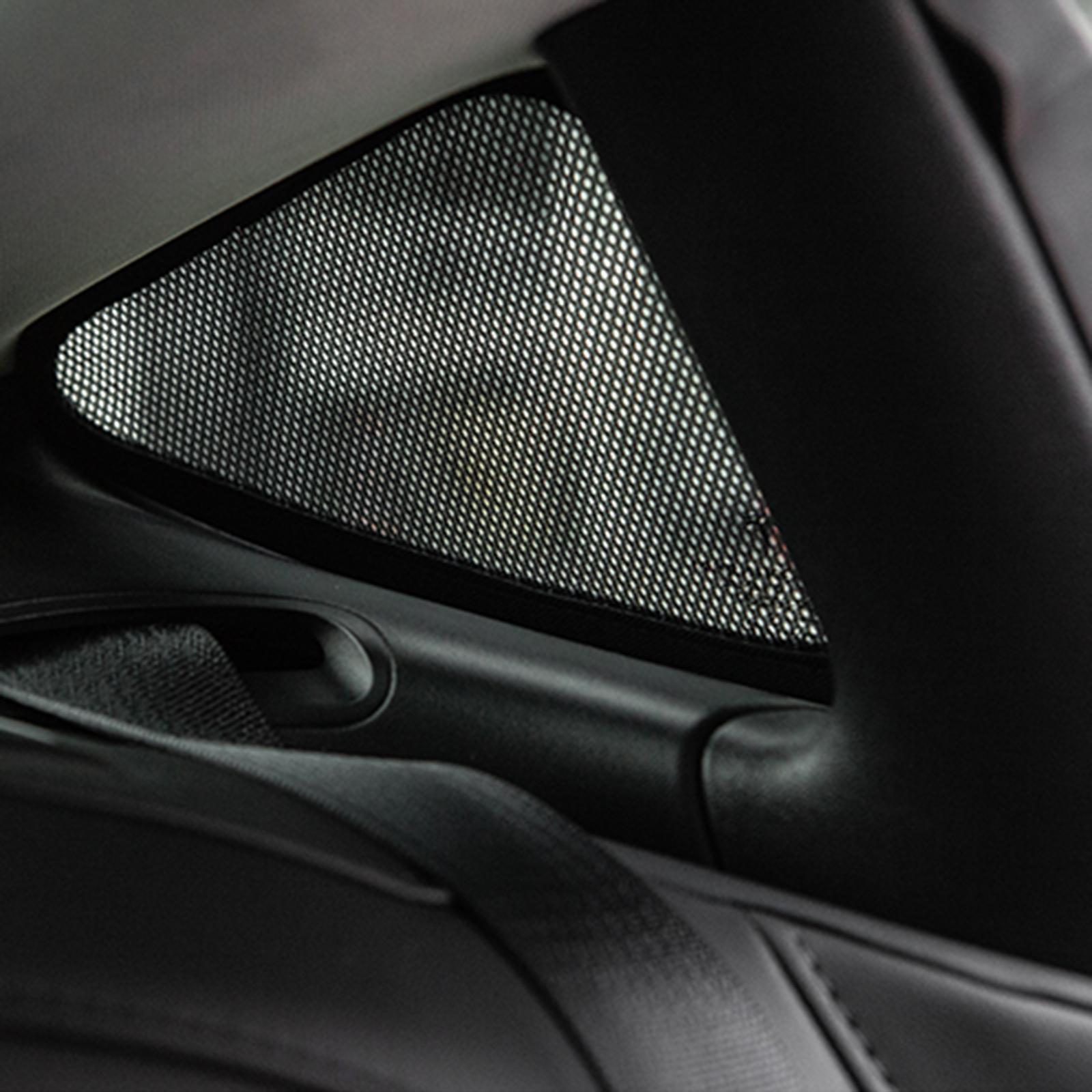 Set of 2 Window Sunshade Cover Triangular Net Protector for Tesla Model 3