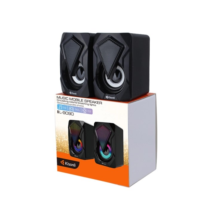 Bộ loa KISONLI L-9090 2.0 Led RGB cực đẹp - chuyên nhạc và game