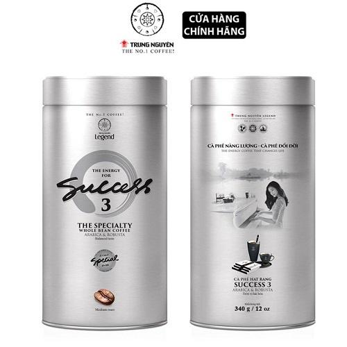 Combo 2 Hộp Cà phê pha máy  Success 3 - Trung Nguyên Legend - Hạt Mộc Arabica, Robusta (Lon 340gr)