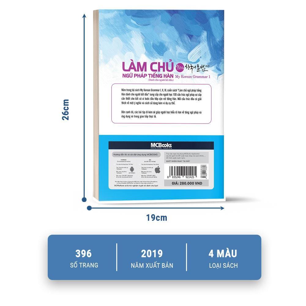 Làm chủ ngữ pháp tiếng Hàn - dành cho người bắt đầu - Bản Quyền