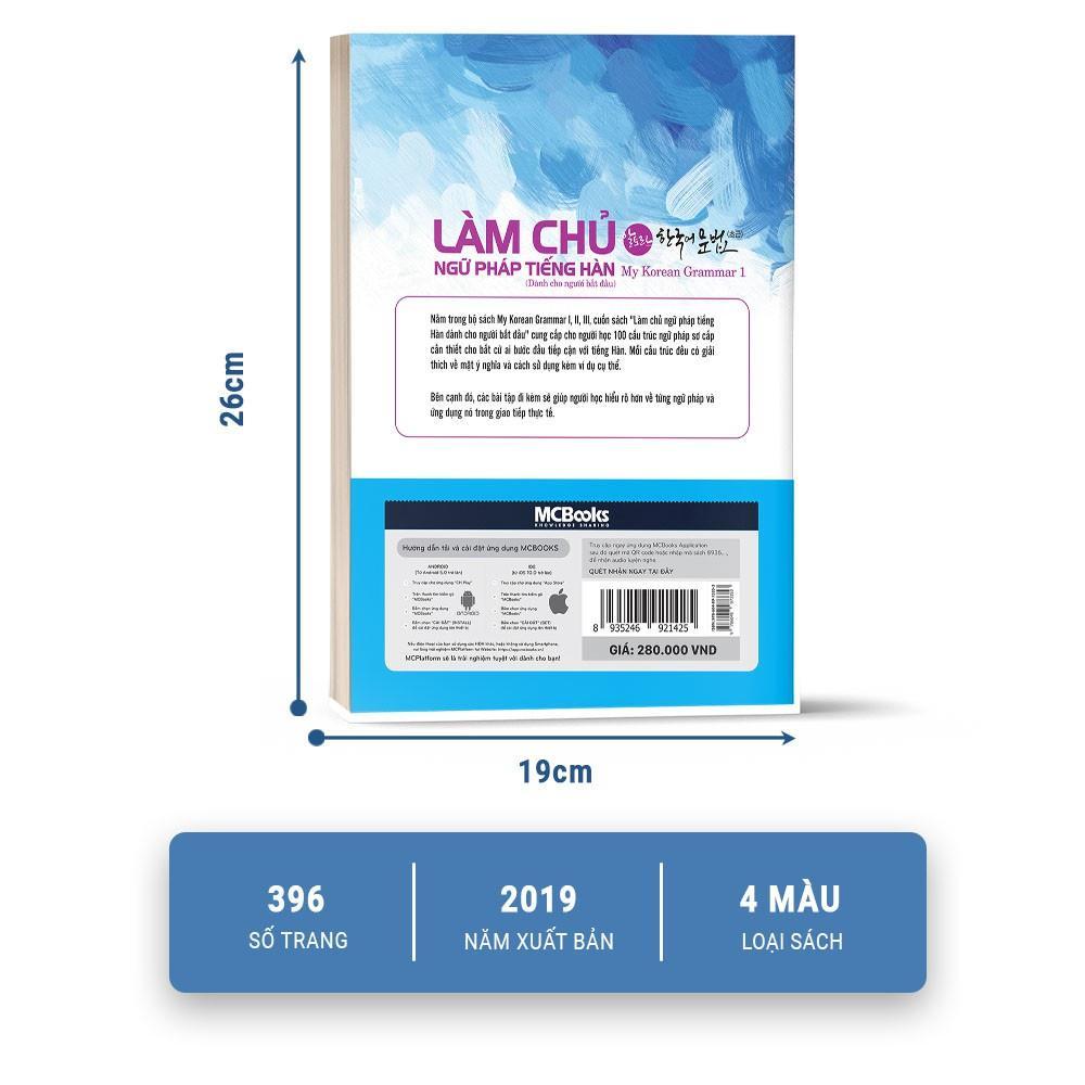 Làm chủ ngữ pháp tiếng Hàn - dành cho người bắt đầu (My Korean Grammar I) - Bản Quyền