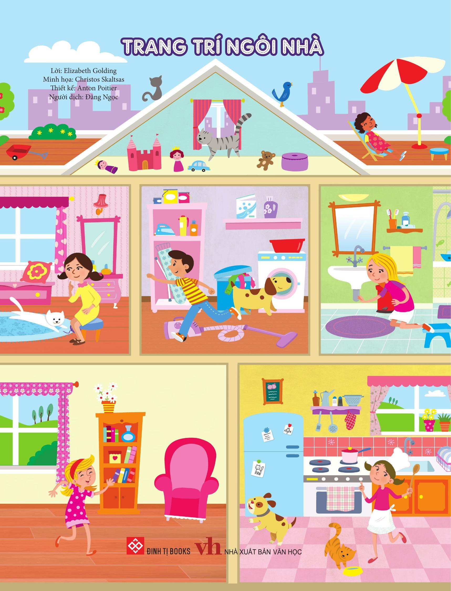 Sách - Trang Trí Ngôi Nhà - Với Gần 600 Miếng Dán Và Khuôn Hình Sáng Tạo - Bìa Cứng