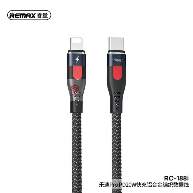 Cáp Sạc Nhanh 22.5w Cho iPhone Remax RC-188i Cổng Type C to Lightning - Hàng Chính Hãng