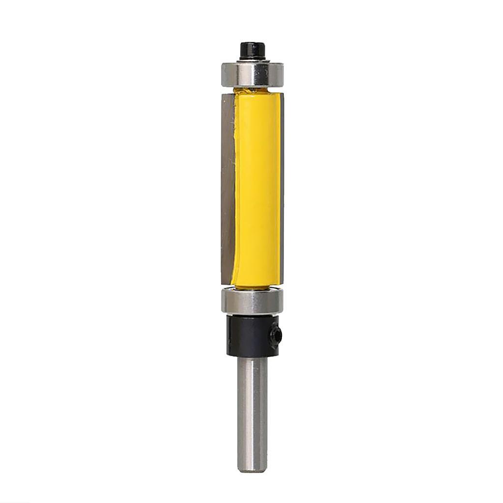 3pcs Flush Trim Router Bit Bearing Woodworking Cutting Tool, 1/4 Shank Dia