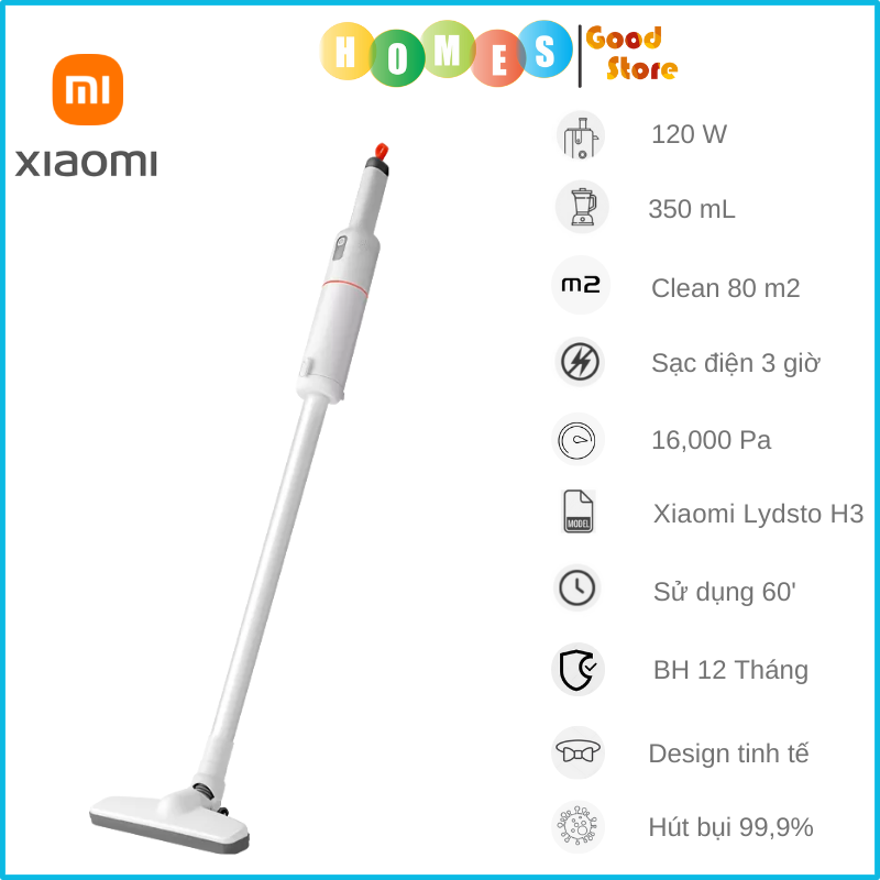 Máy Hút Bụi Cầm Tay Xiaomi Mijia Gen 2 Có Dây Lực Hút 16.000 Pa - Hàng Nhập Khẩu