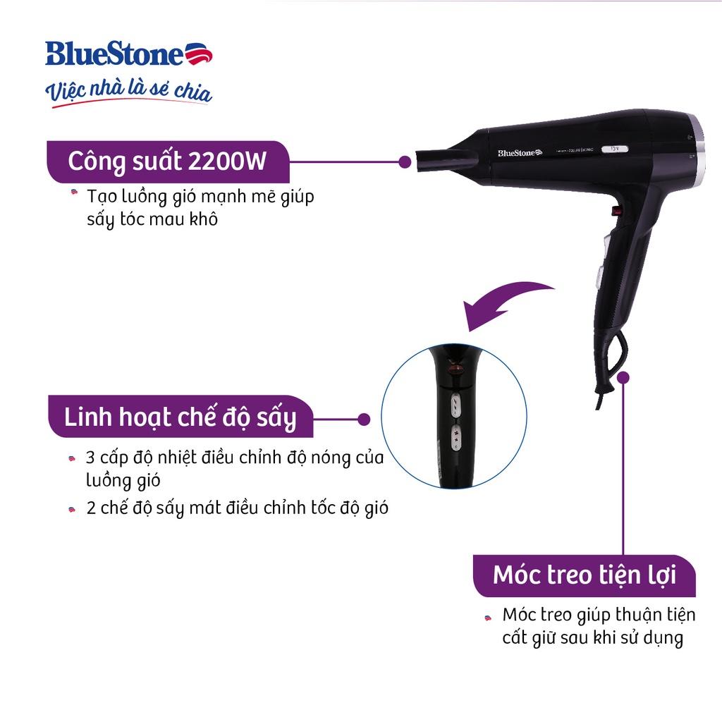 Máy Sấy Tóc Bluestone HDB-1861,Sấy ION - Công Suất 2200W, Hàng chính hãng
