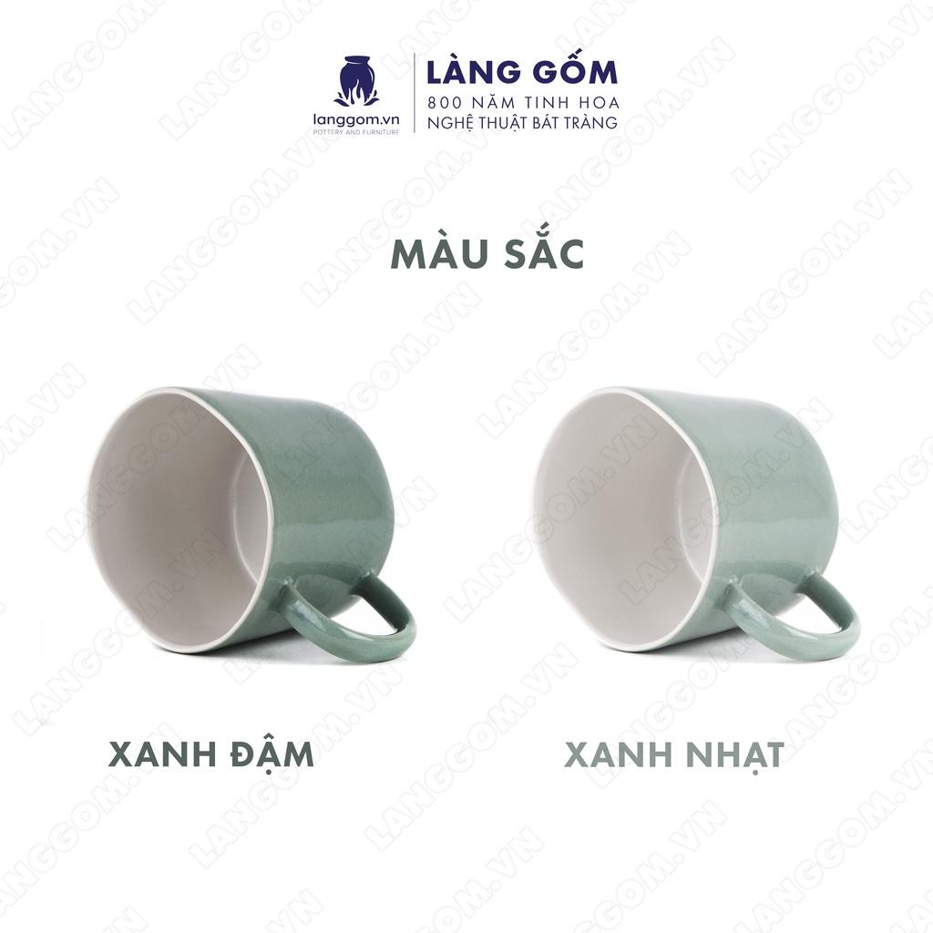 Cốc tách, ly uống nước kiểu giả nặn bóng chất liệu gốm sứ Bát Tràng cao cấp - Làng Gốm Bát Tràng