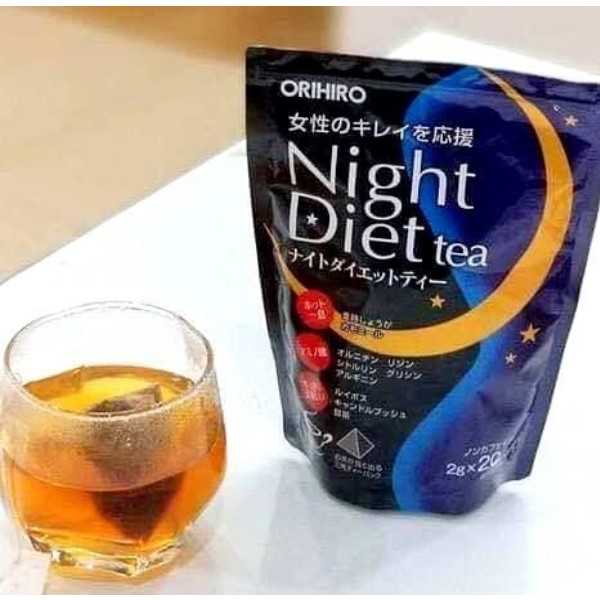 Combo 2 Gói Trà Giảm Cân Thảo Mộc Ban Đêm Night Diet Tea Orihiro Nhật Bản 20 túi lọc/gói