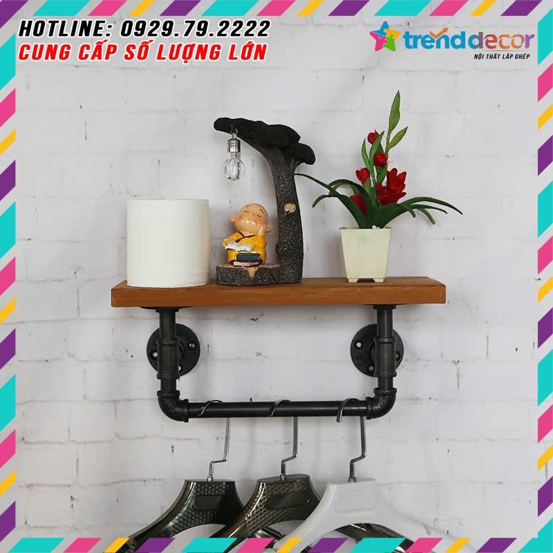 Giá treo kiêm kệ ống nước treo tường gỗ