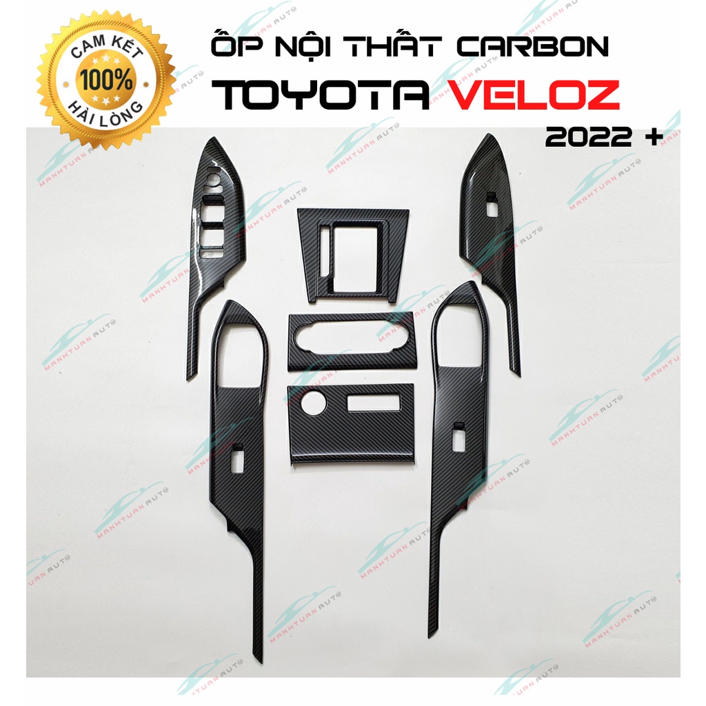 Ốp nội thất Toyota Veloz, Veloz Cross nhựa ABS vân carbon hàng cao cấp