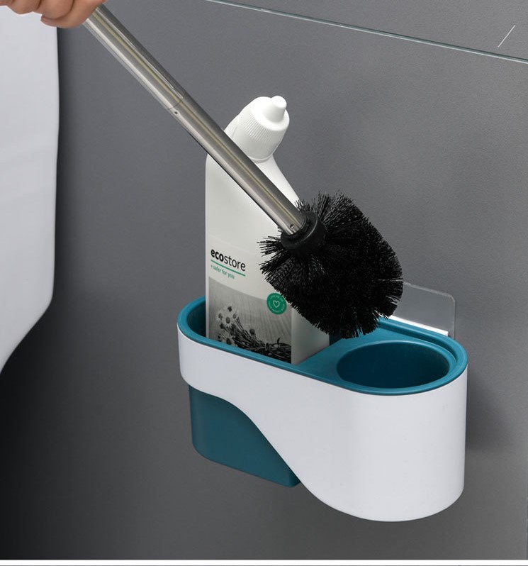 Chổi Cọ Nhà Vệ Sinh, Cây Cọ Toilet Bồn Cầu Có Ngăn Đựng Đồ Dán Tường