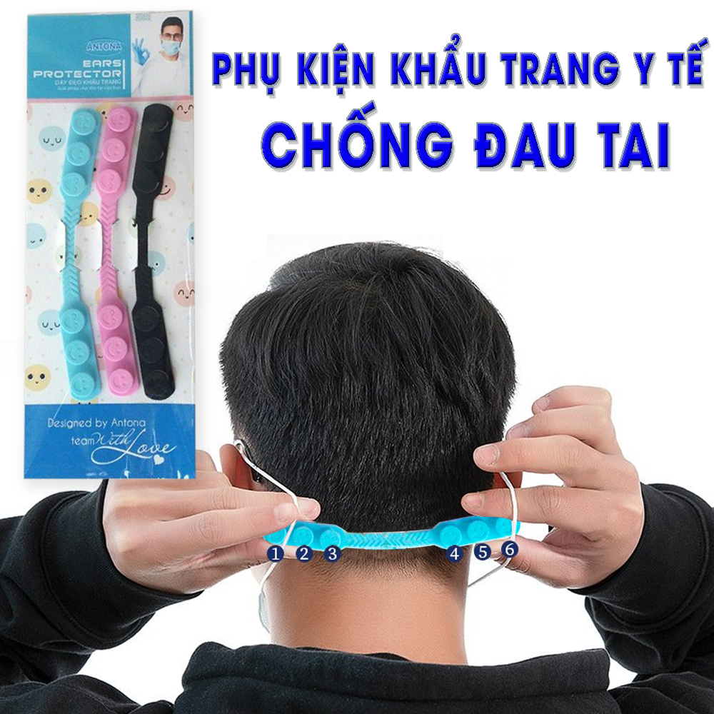 Tai Giả Đeo Khẩu Trang Dây Chống Đau Tai Tuột Rơi