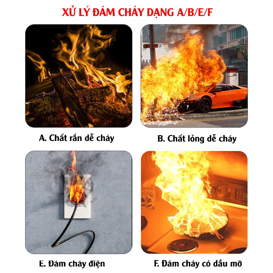 Bình cứu hoả mini để trong xe ô tô, xe tải, xe máy - Bình chữa cháy khẩn cấp để trên xe, dùng trong gia đình.