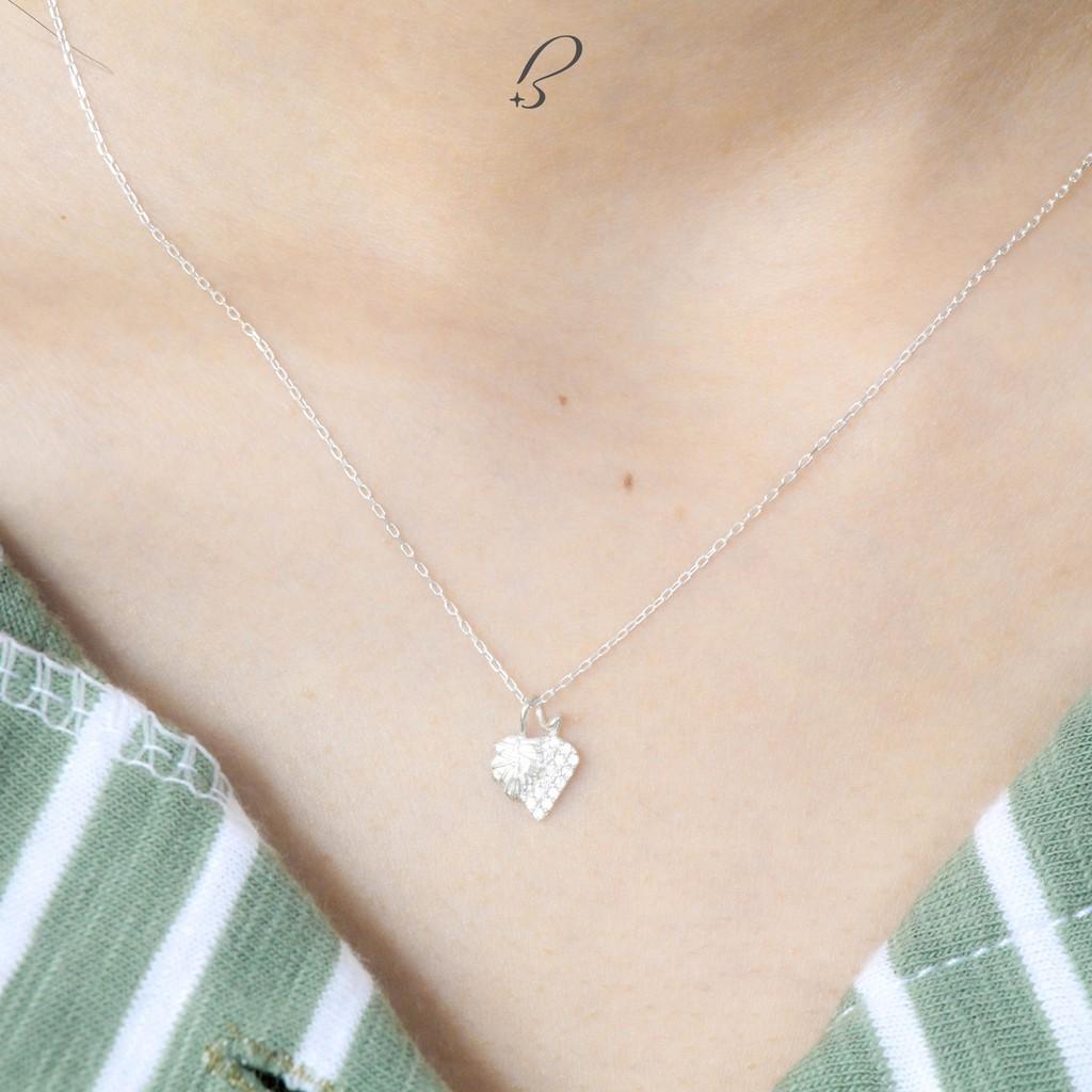 Vòng cổ bạc Bling It quả tùng hạt đá BIVC220