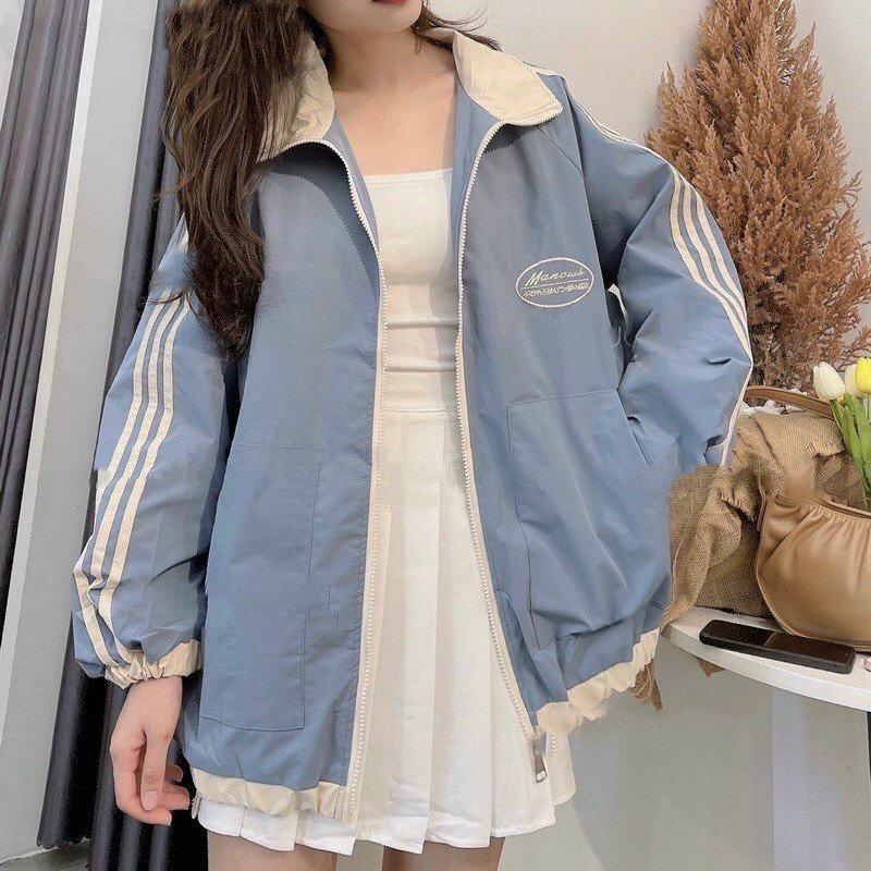 Áo Khoác Bomber Dù RECORDS MONOCUB Nam Nữ Ulzzang Unisex Kiểu Form Rộng 2 Lớp Jacket