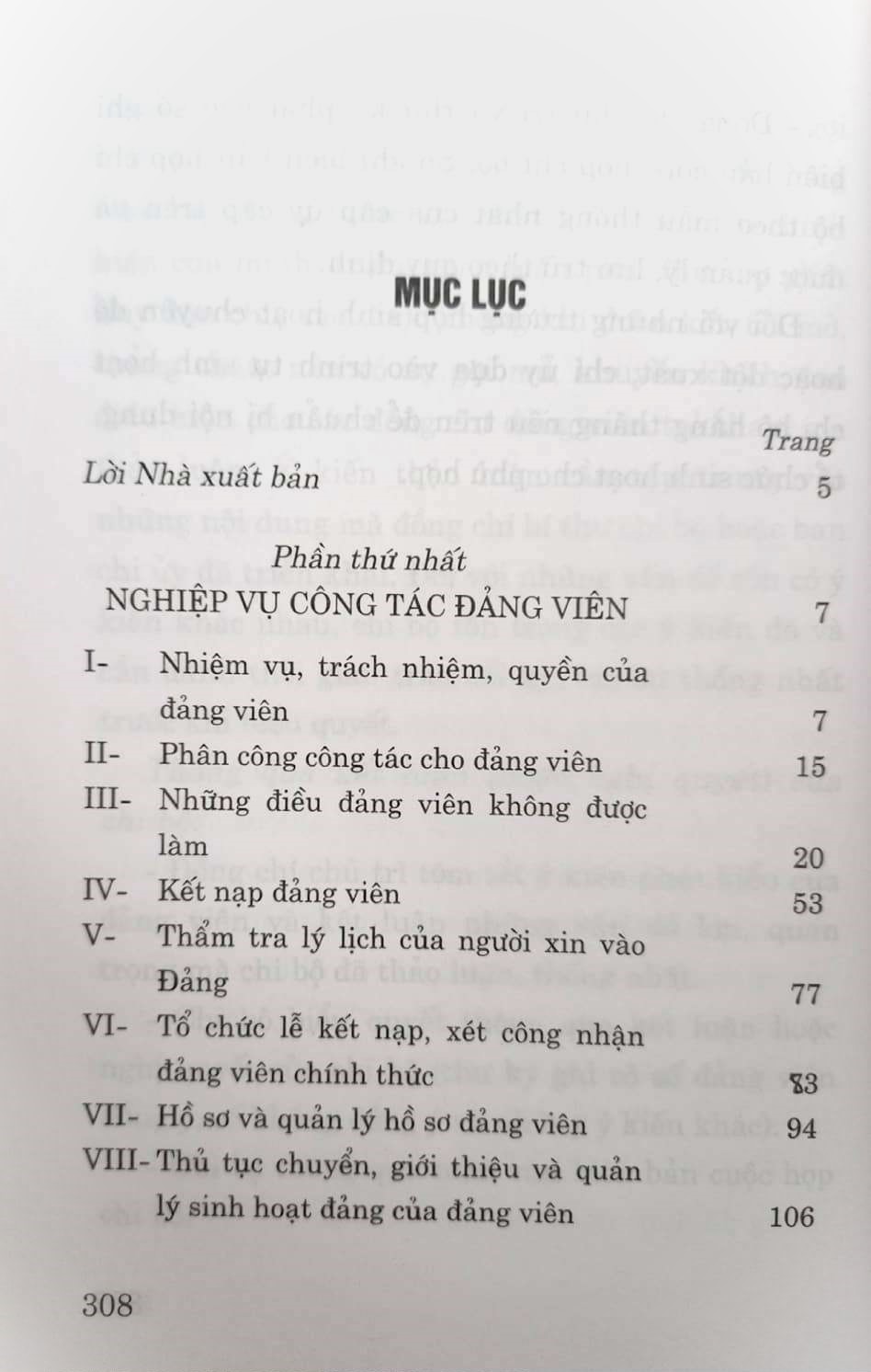 Cẩm nang về nghiệp vụ công tác xây dựng Đảng
