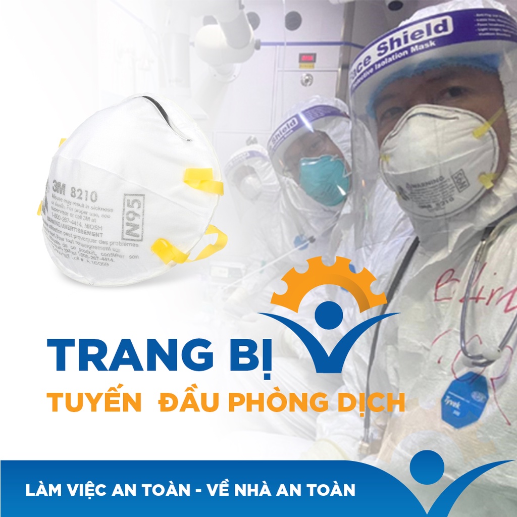 Khẩu trang N95 3M 8210 - Khẩu trang 3d mask đạt chuẩn N95 chống bụi chống độc Khẩu trang 3m phòng dịch chính hãng