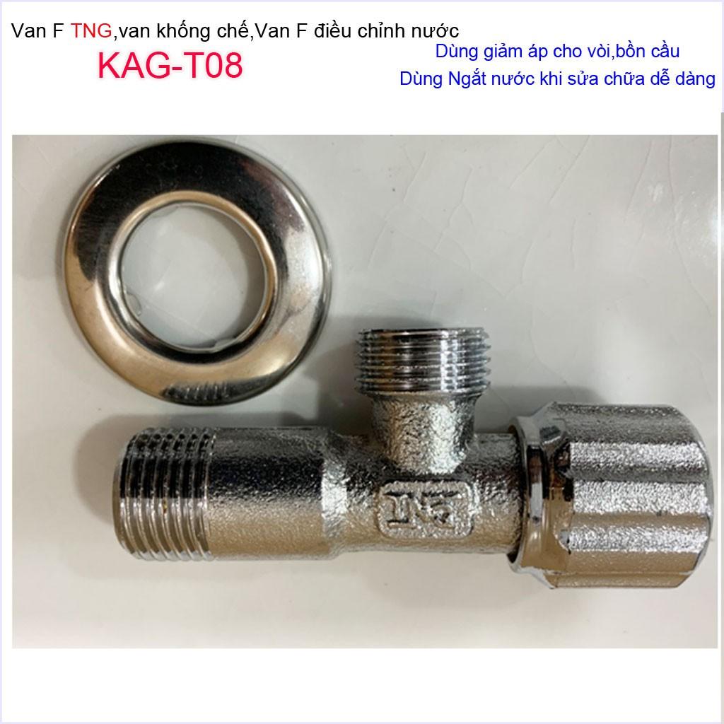 Van giảm áp lực nước KAG-T08, van F TNG đồng nguyên chất bền bỉ sử dụng tốt, van khống chế điều chỉnh nước