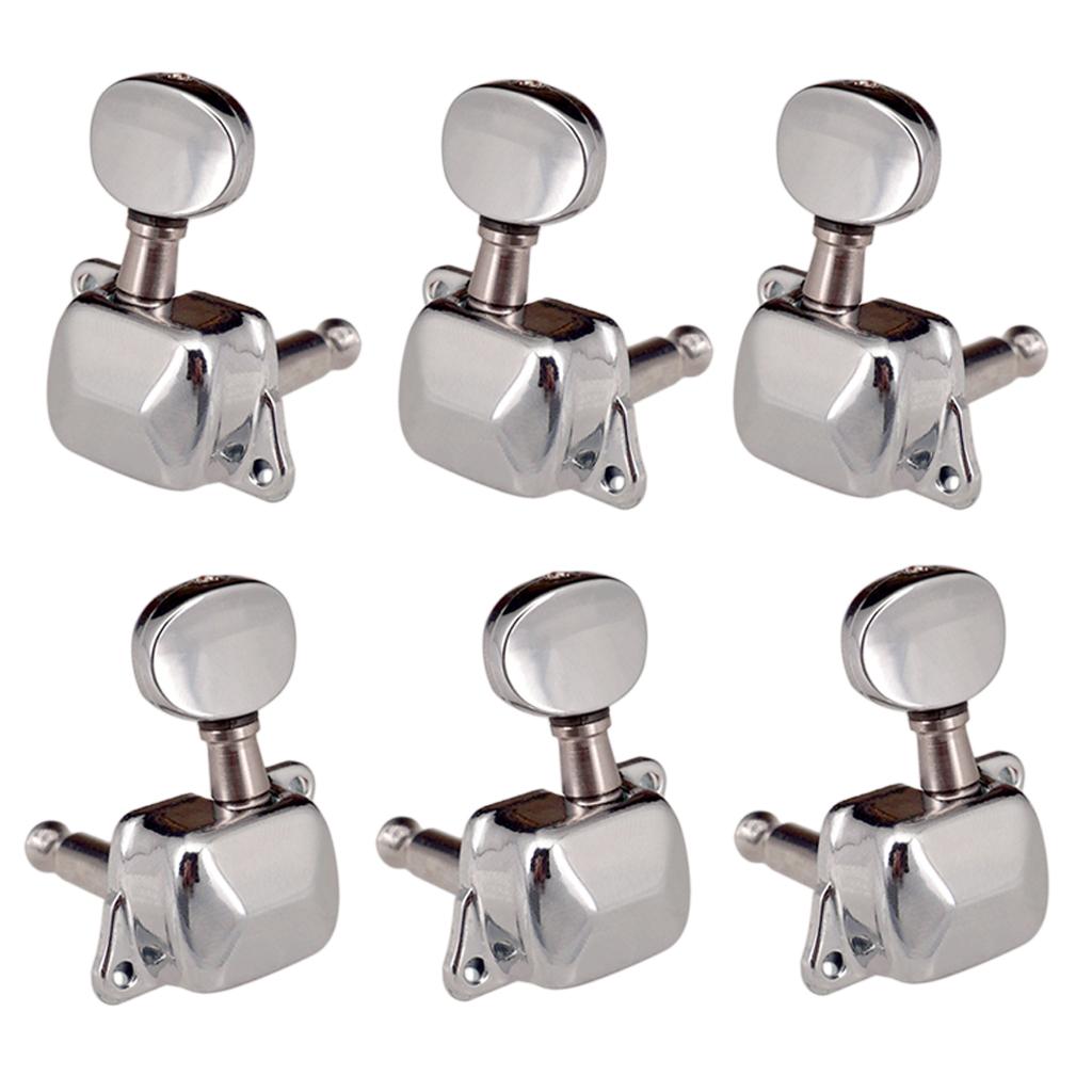 Sunnimix Bạc 3L3R Semiclosed Đàn Guitar Chỉnh Chốt Chỉnh Âm Cho Đàn Acoustic Guitar Điện Phần