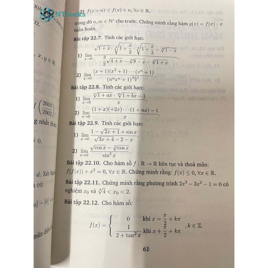 Sách Tuyển chọn các chuyên đề toán phổ thông Tập 3