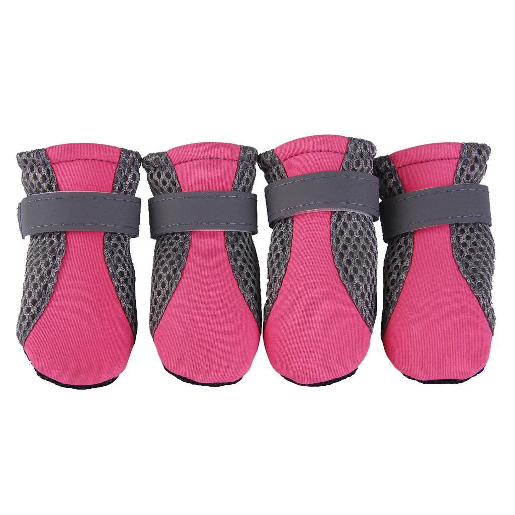 S/M/L Skid-proof Pet Dog Shoes, Puppy Boots Booties, Pets Paw Protector Red S
