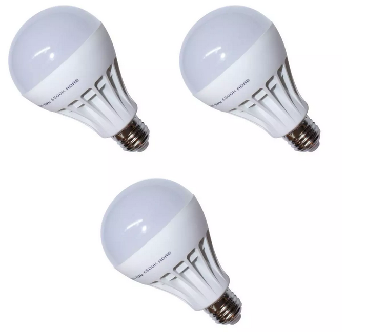 Đèn LED búp nhựa phủ matt cao cấp bộ 3 cái Gnesco 12W (sáng trắng)