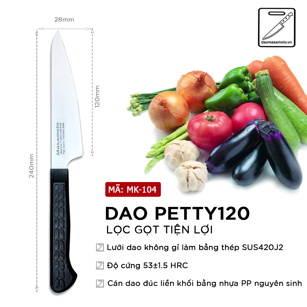 Dao Thái Gọt Rau Củ Quả Masamoto Petty - MK104