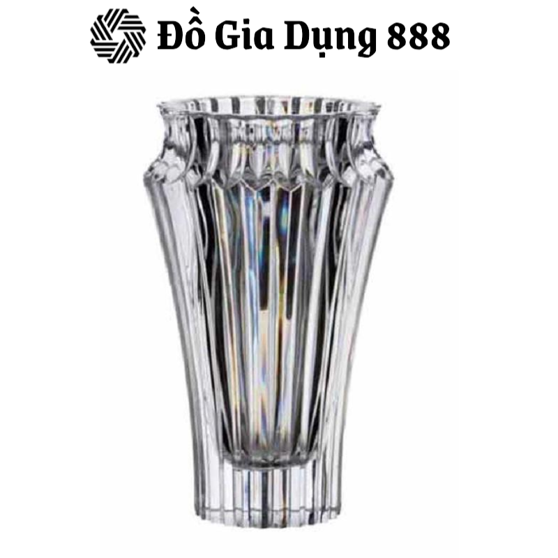 Bình Hoa Pha Lê Cao Cấp Rogaska, Lọ Hoa Thủy Tinh Đẹp Trang Trí Bàn Tiệc, Phòng Khách, Sang Trọng, Cao 25cm, Nhập Đức