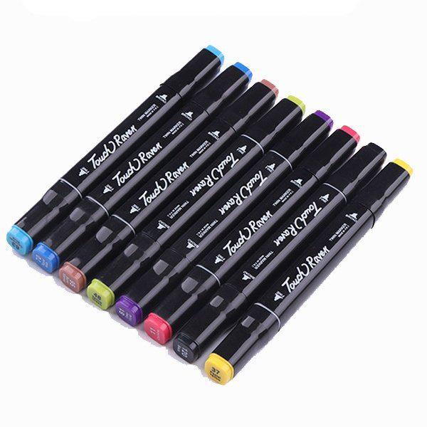 BỘ BÚT MÀU DẠ TOUCH MARKER 48 MÀU 2 ĐẦU KÈM TÚI VẢI HỌA CỤ CAO CẤP, CHUYÊN NGHIỆP TÔ MÀU VẼ TRANH SIÊU ĐẸP