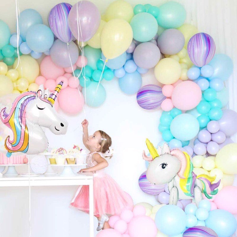 Bộ bong bóng trang trí sinh nhật kỳ lân unicorn theme party balloon upkp18