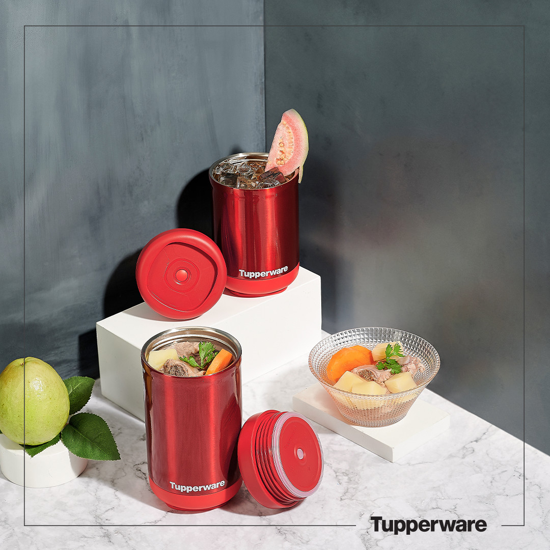 Bình Giữ Nhiệt Tupperware Stacking Thermal 350ml - Hàng Chính Hãng