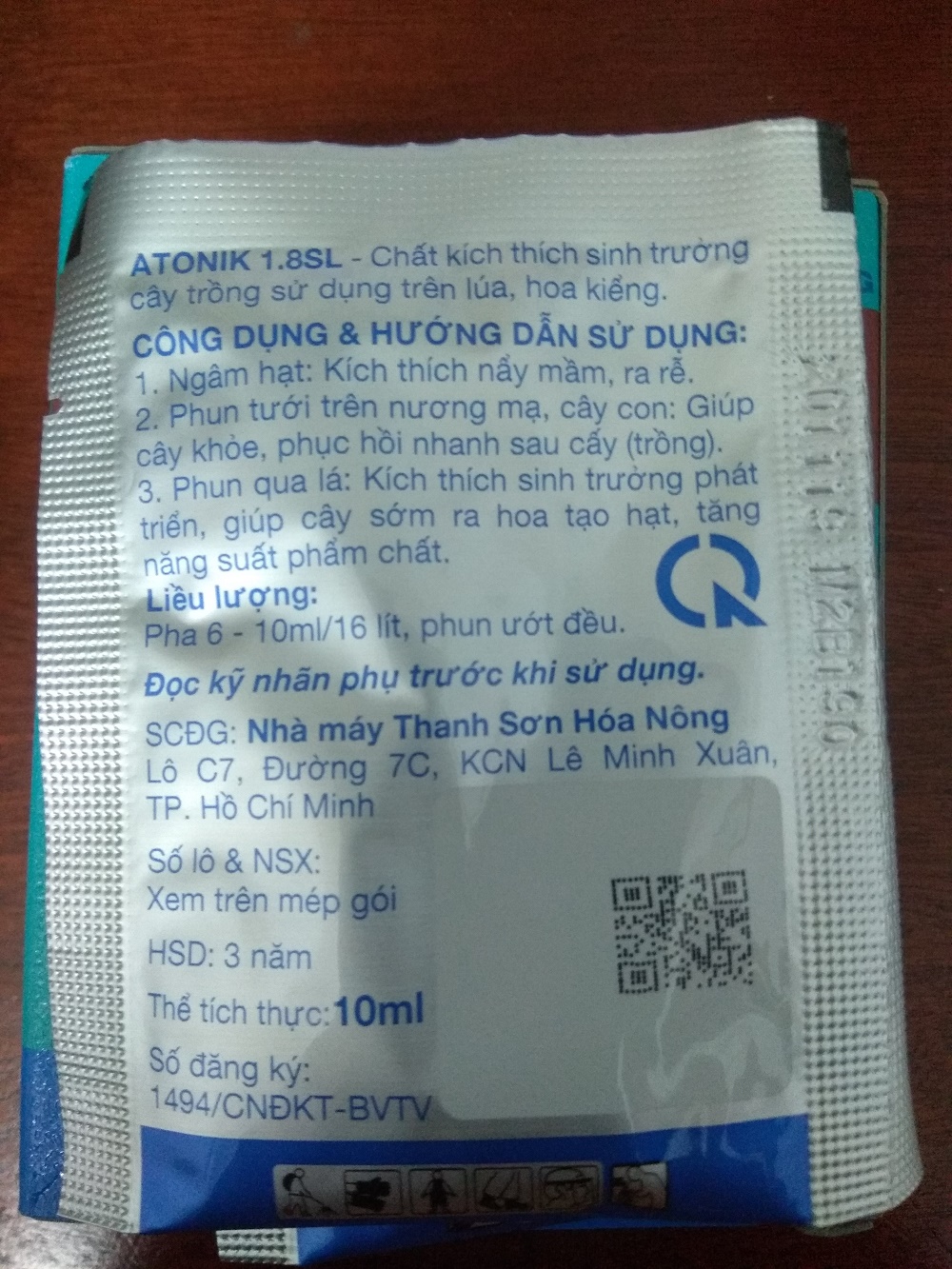 Hộp 10 gói ATONIK-Kích thích tăng trưởng cây trồng - gói 10ml