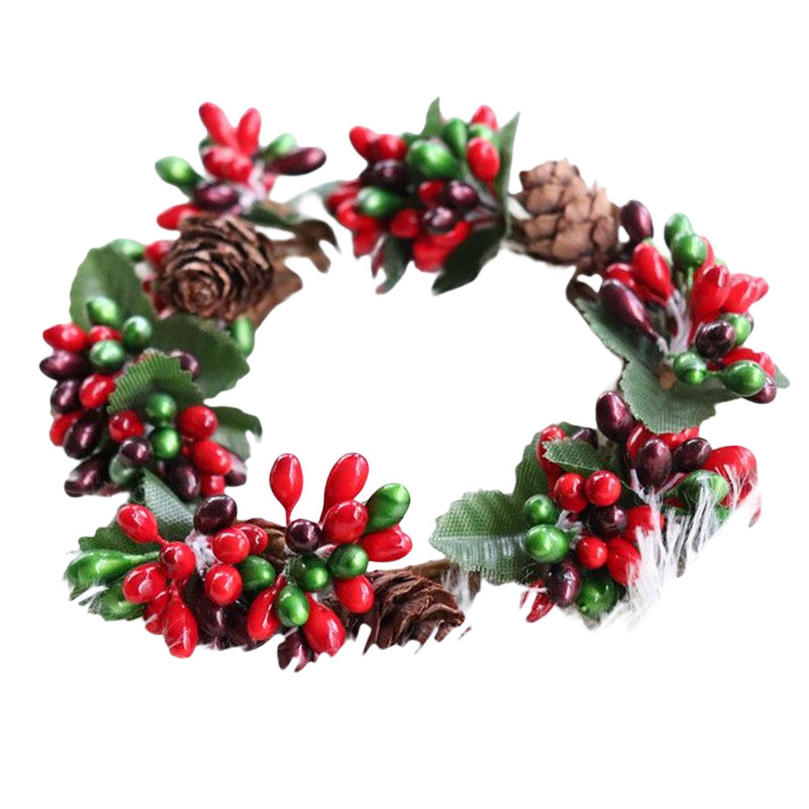 Artificial Christmas Candle Garland for Wedding Dining Table Decoration