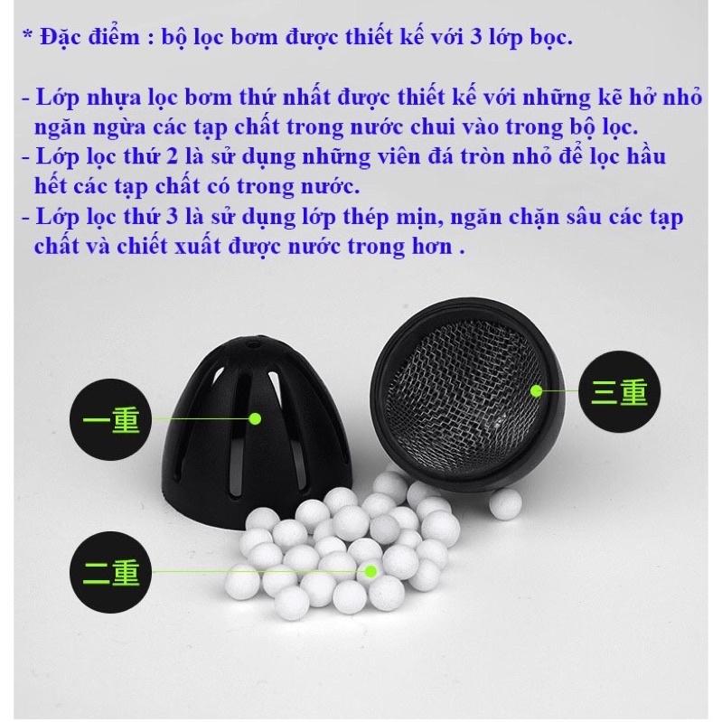 Máy sục oxy hồ cá , sục khí bể cá lọc nước bơm và xả nước thùng cá LINNHUE có đèn soi tiện lơi.