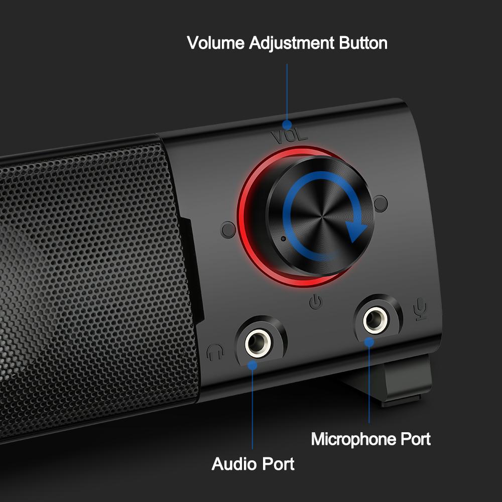 REDRAGON Orpheus GS550 aux 3.5mm âm thanh vòm stereo âm nhạc loa thông minh cột âm thanh thanh máy tính PC home notebook TV loa