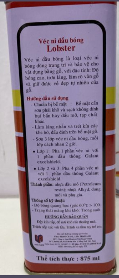 Dầu Bóng Véc Ni Lobster 875ml