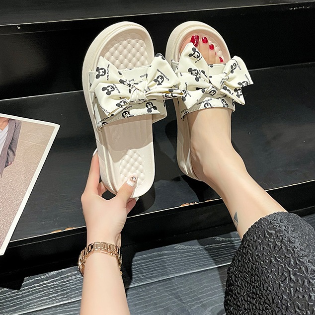 Dép bánh mì quai vải Mickey cute dễ thương teen S253