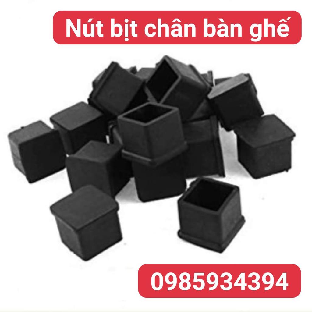 Bộ 10 chụp ngoài, chân đế cao su, nút bịt chân bàn, ghế 30mm x 30mm