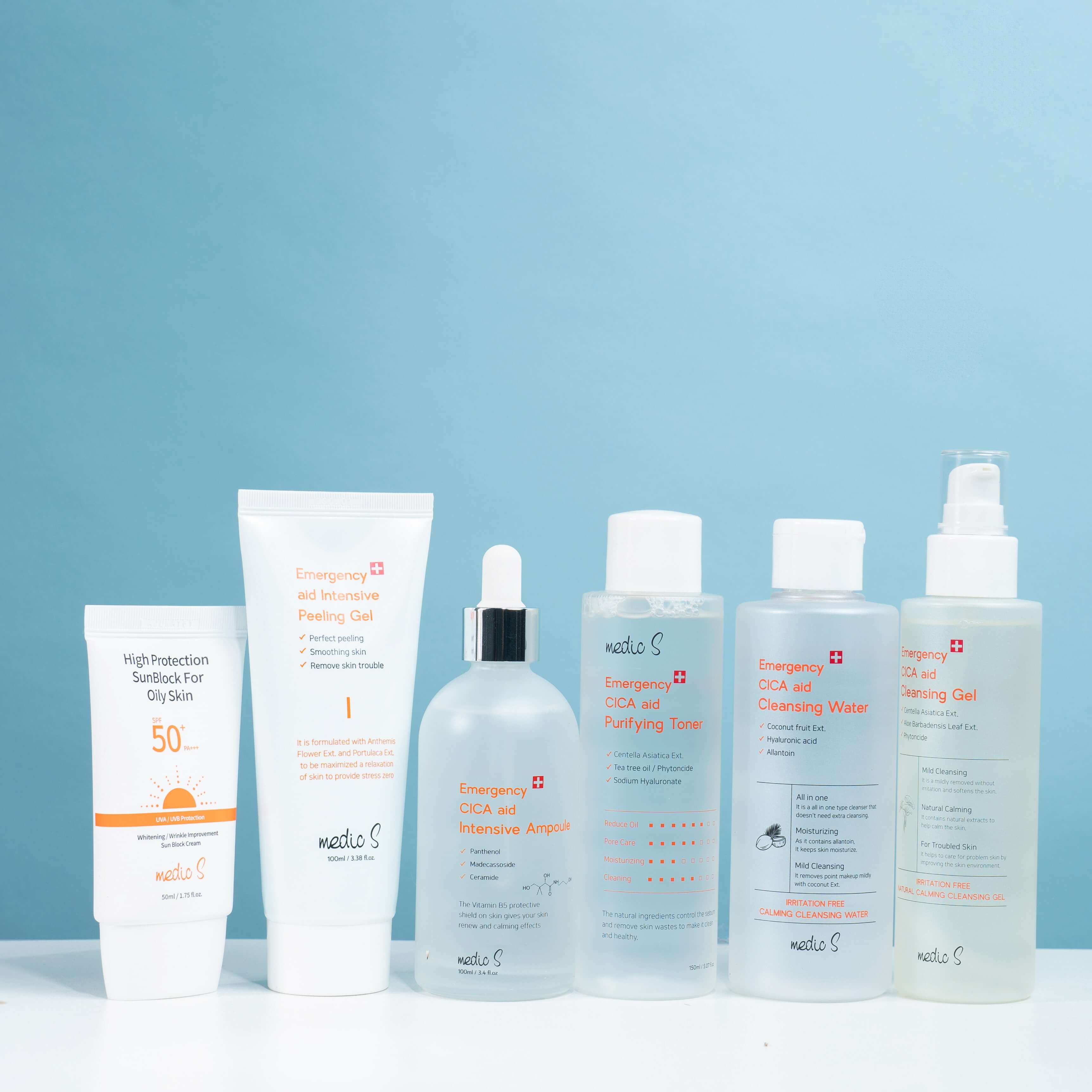 Sữa rửa mặt bảo vệ da khỏi vi khuẩn Emergency CICA aid Cleansing Gel MedicS 150ml - Giúp kiềm dầu, se khít lỗ chân lông, giữ ẩm, cung cấp dưỡng chất cho da, phù hợp mọi loại da, đặc biệt da dầu