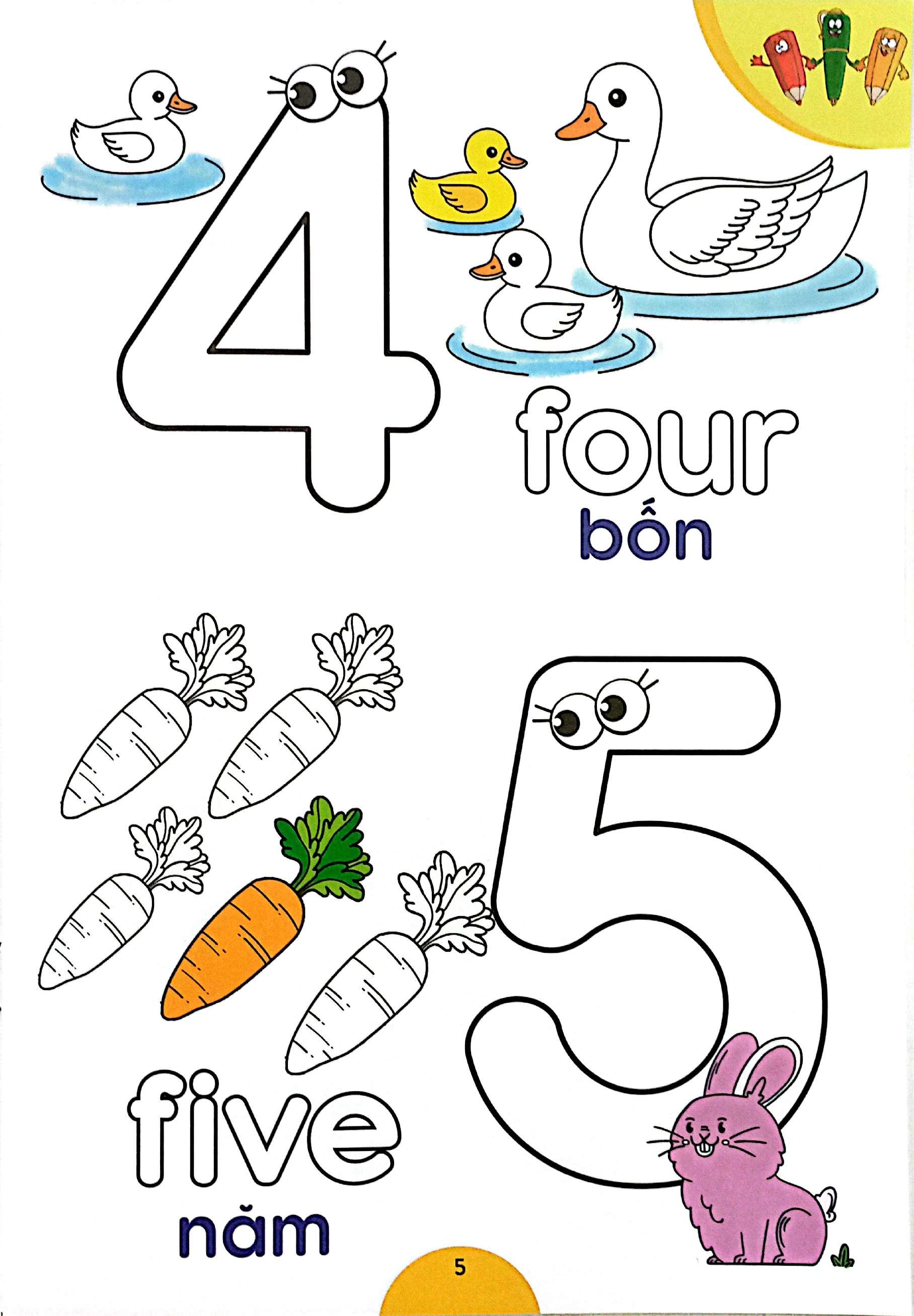 Sách - Quà Cho Bé - Bé Tập Đếm Và Tô Màu