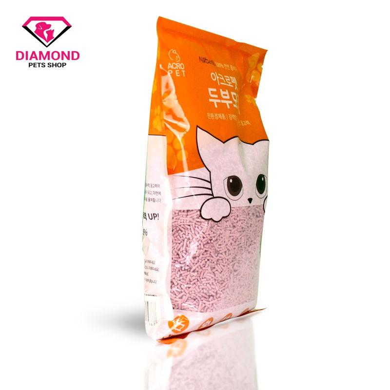 ️Có Video️ Cát vệ sinh đậu nành cho mèo ACROPET 5 lit, siêu thấm, không bụi, vón cục tốt hương oải hương 100% tự nhiên