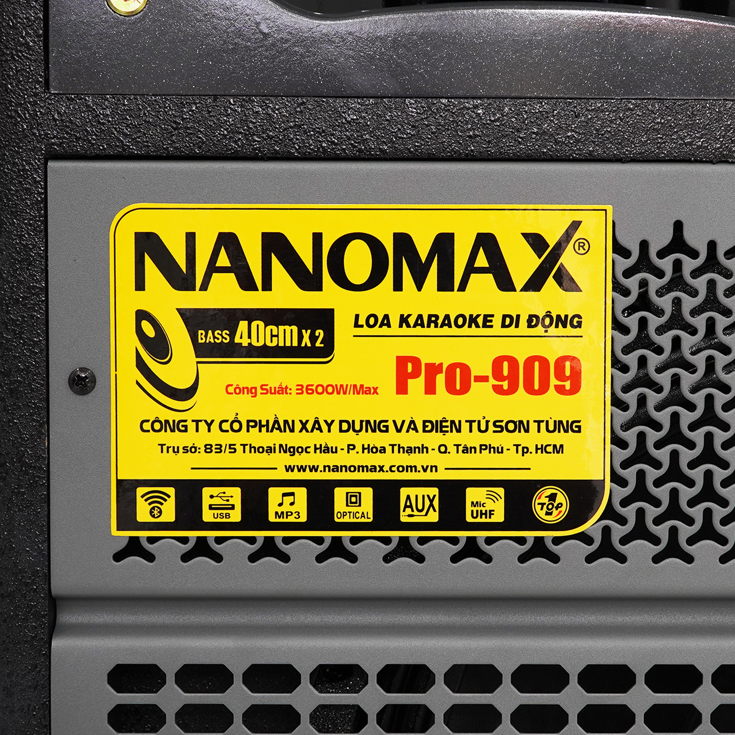 Loa Kéo Điện Bass Đôi Nanomax Pro-909 3600w Bass 40cm x2 Karaoke Bluetooth Hàng Chính Hãng