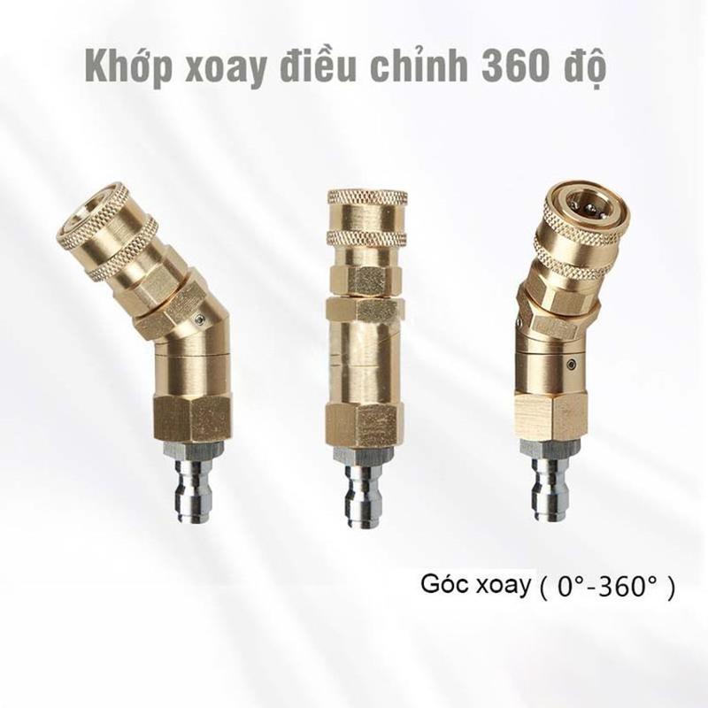 Khớp xoay điều chỉnh 360 độ nối béc xịt rửa xe áp phù hợp nhiều loại máy rửa xe gia đình C0004-7