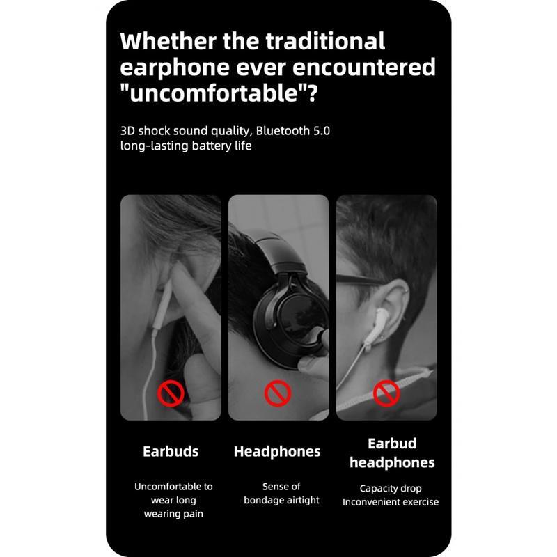 Tai Nghe Bluetooth Không Dây Đeo Vành Tai Có Micro Chống Thấm Nước