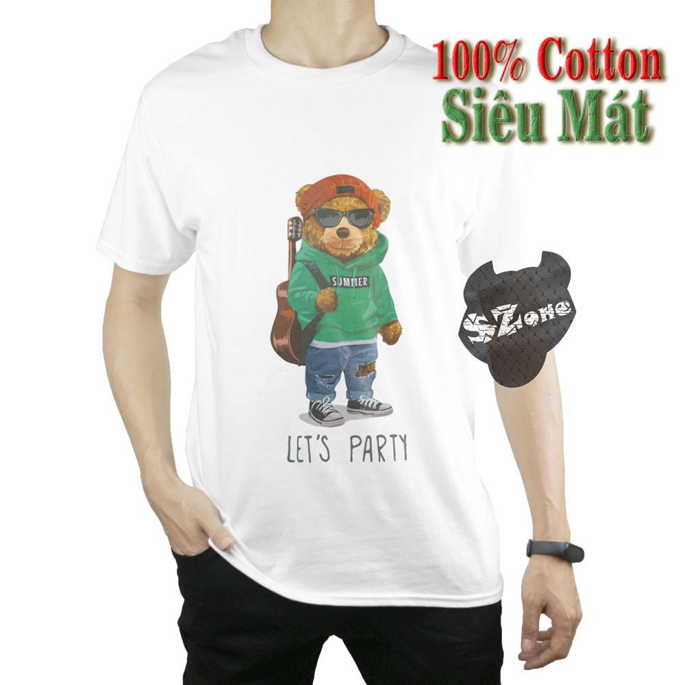 Áo Phông Nam Cotton 100% In Hình 3D Cao Cấp - Áo Thun Nam Ngắn Tay Chất Mát Mùa Hè SZone PM58