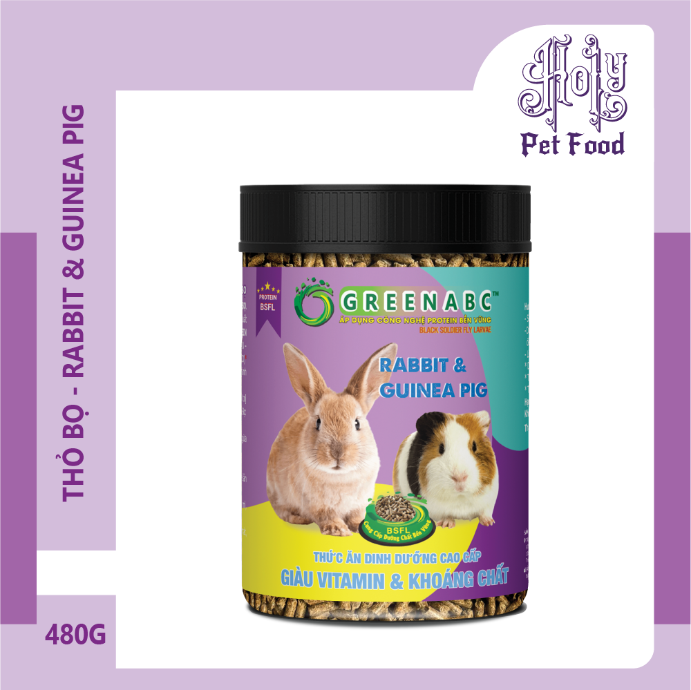 Thức ăn THỎ BỌ, Rabbit, Guinea Pig - Cơ thể săn chắc, Tăng đề kháng - hộp 480g