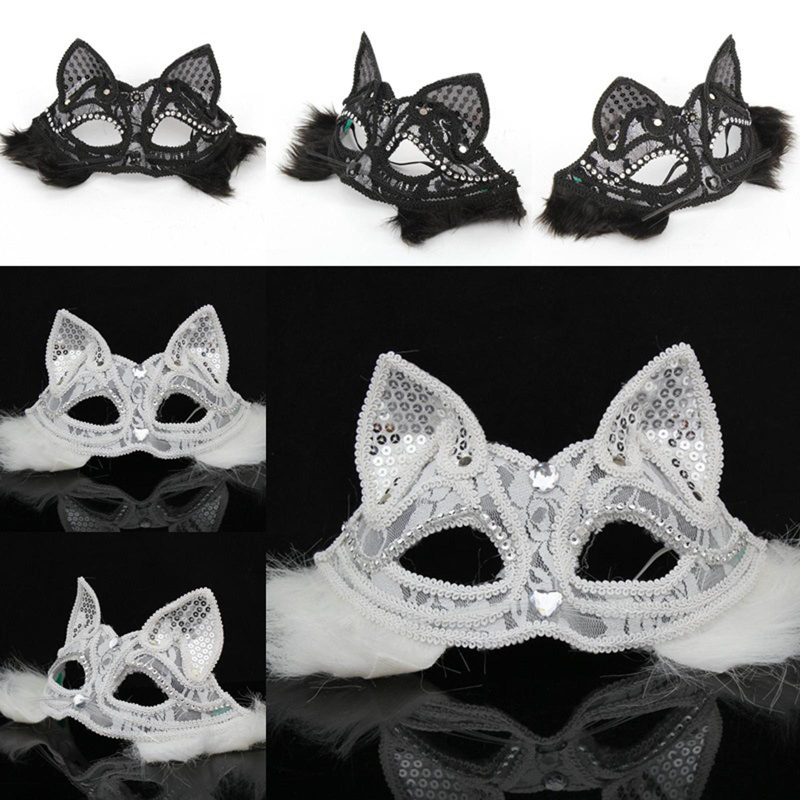 Masquerade Eye Mask Cosplay Half Face Cover Eye Shield Dress Up Costume Accessory Lace Eye Mask for Festivals Wedding Prom Carnival