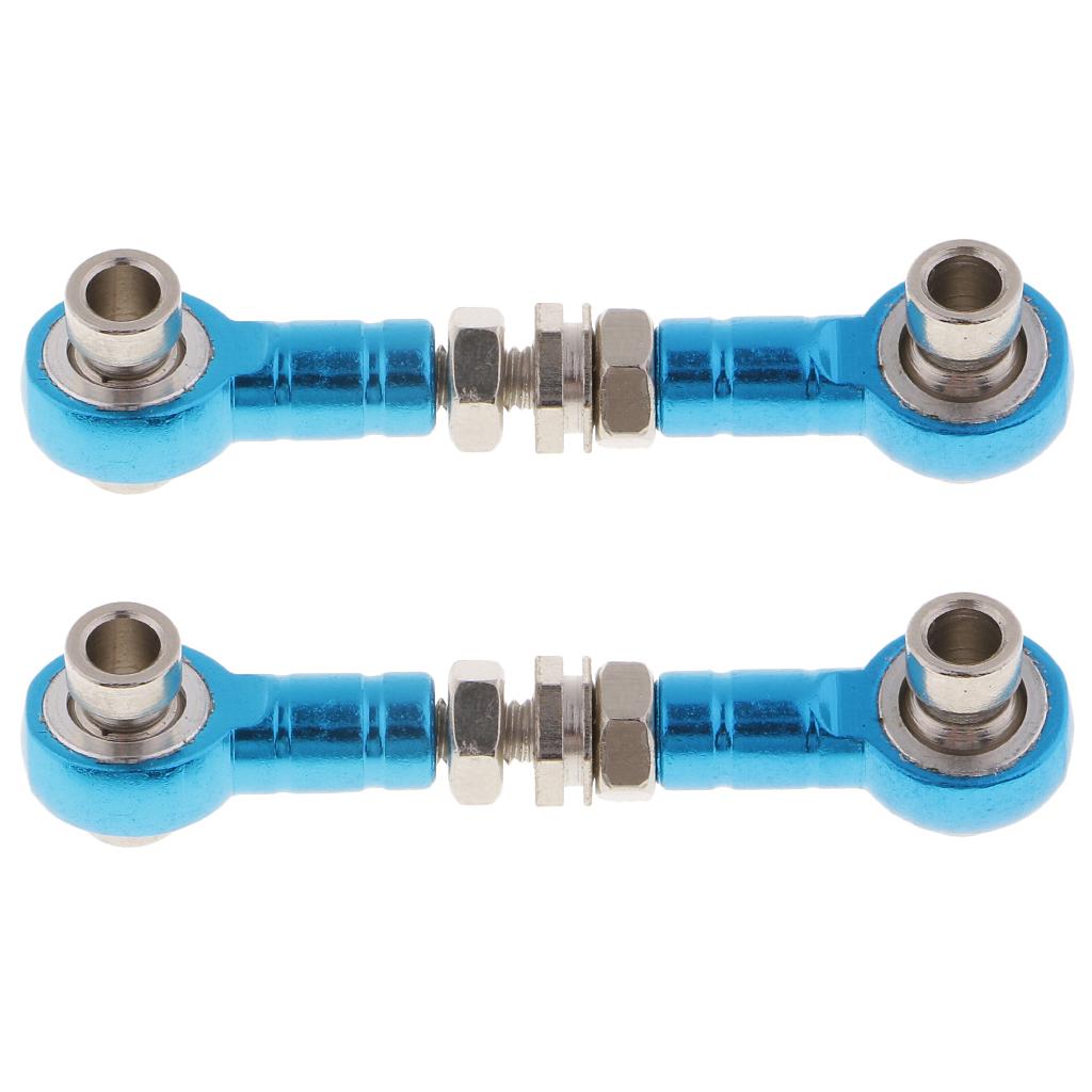 2 xAdjustable Servo Liên Kết Kéo Chỉ Đạo Thanh Vũ Khí cho Xe RC Phụ Tùng