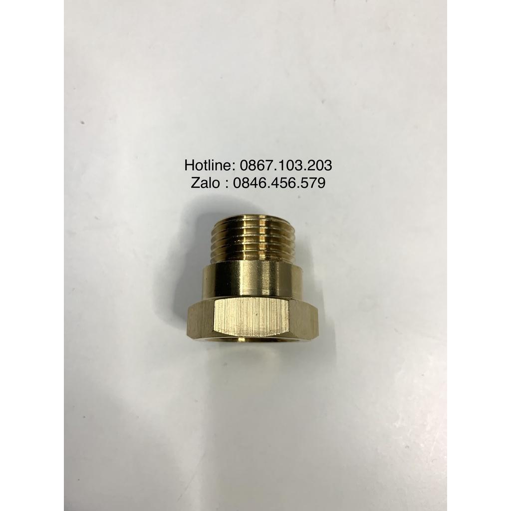 Nối Hụt Ren Trong 21 mm Ren Ngoài 21mm Đồng Thau