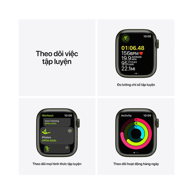 Apple Watch Series 7 GPS Sport Band (Viền Nhôm, Dây Cao Su)